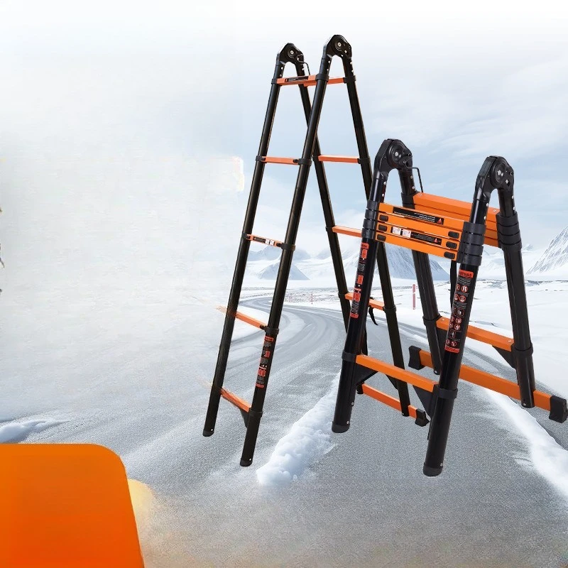 

Herringbone telescopic ladder folding engineering staircase bamboo ladder portable multi-purpose household elevator