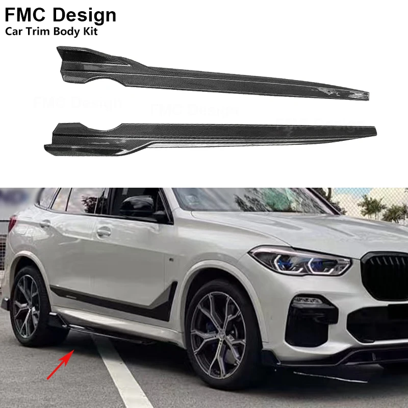 For BMW X6 G06 X6M F96 Car Front Bumper Splitter Front Lip Chin Spoiler Diffuser Carbon Fiber Parts Upgrade Body kit