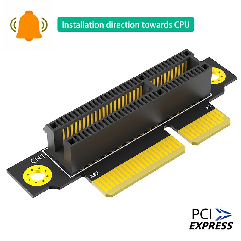 PCIE X4 3.0 Riser Card, 90 Graus, reverso, macho para fêmea, PCI Express 4X para 4X Converter, Adaptador Riser Board para 1U Server, 20mm