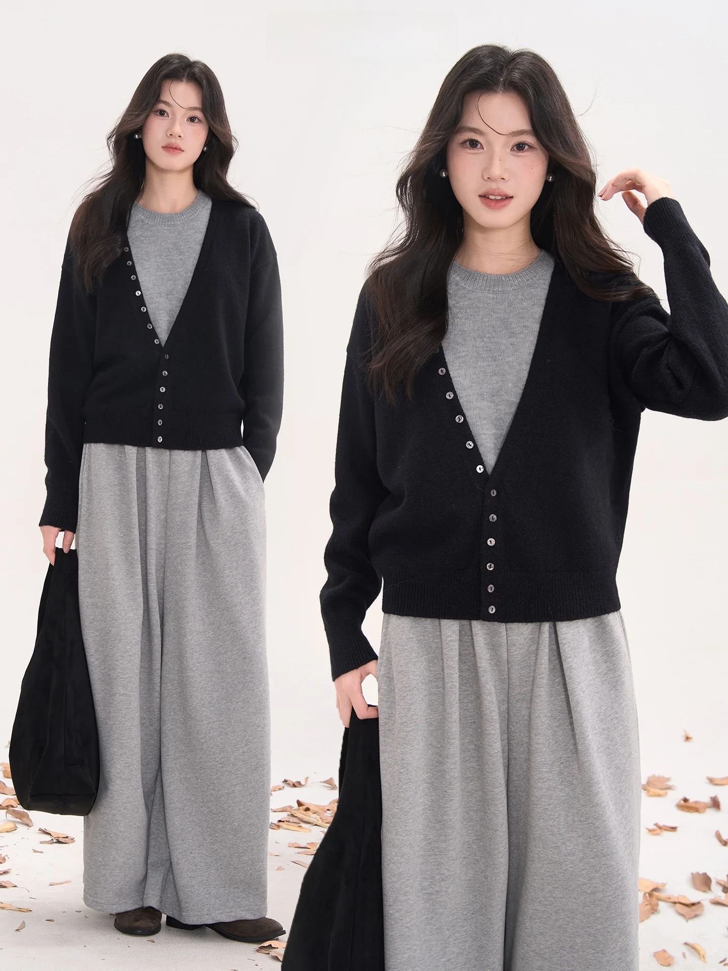 

Вязаный кардиган Heme Offline Embrace с V-образным вырезом и контрастными пуговицами, женский повседневный топ с узором «Цветочное поле»