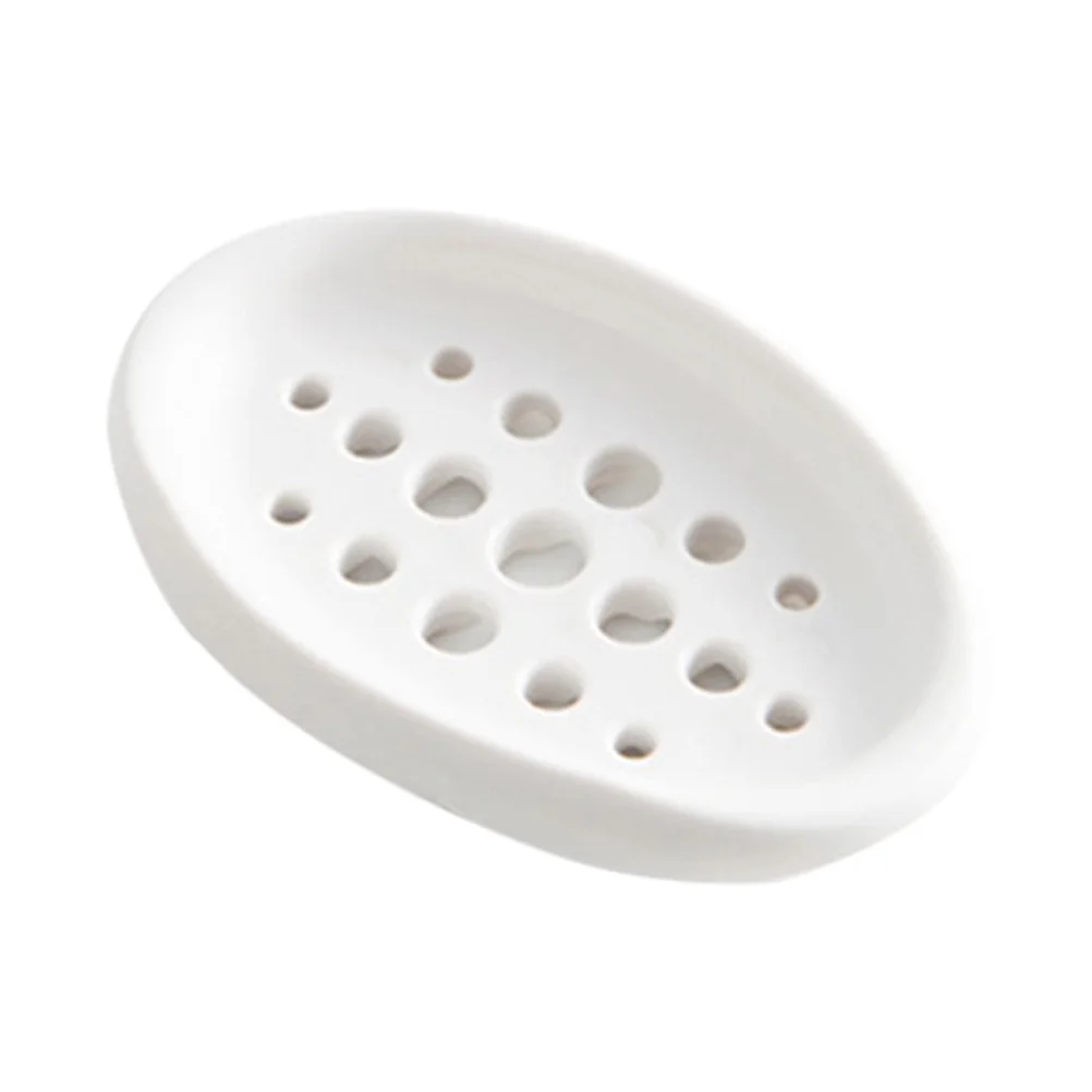 

Silicone Soap Box Oval Shape For Shower Bathroom Kitchen Soap Drainer Holder Tray Storage Home Daily Use