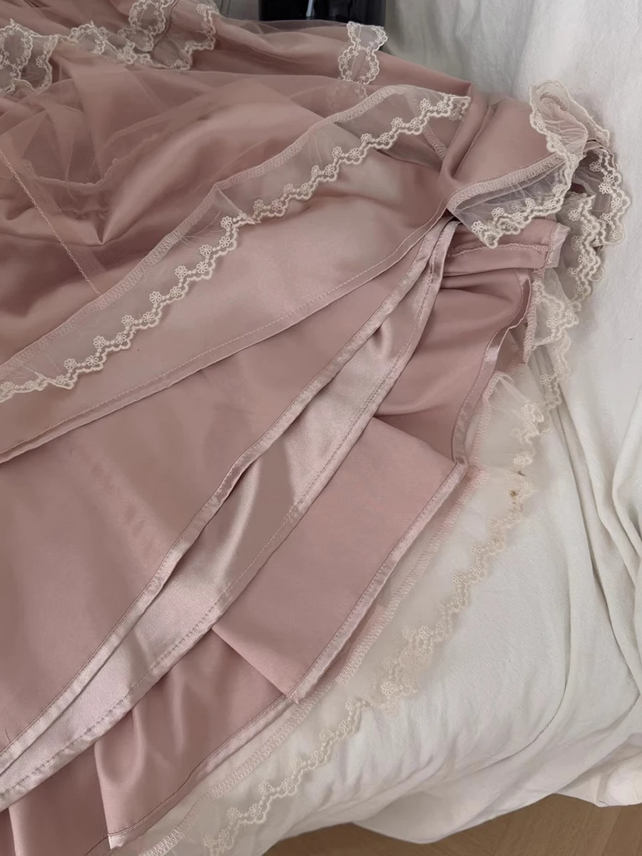 Reddachic feminino princesa em camadas plissado vestido de festa ponto renda sem mangas inchado a linha babydoll mini saia formal roupas de verão