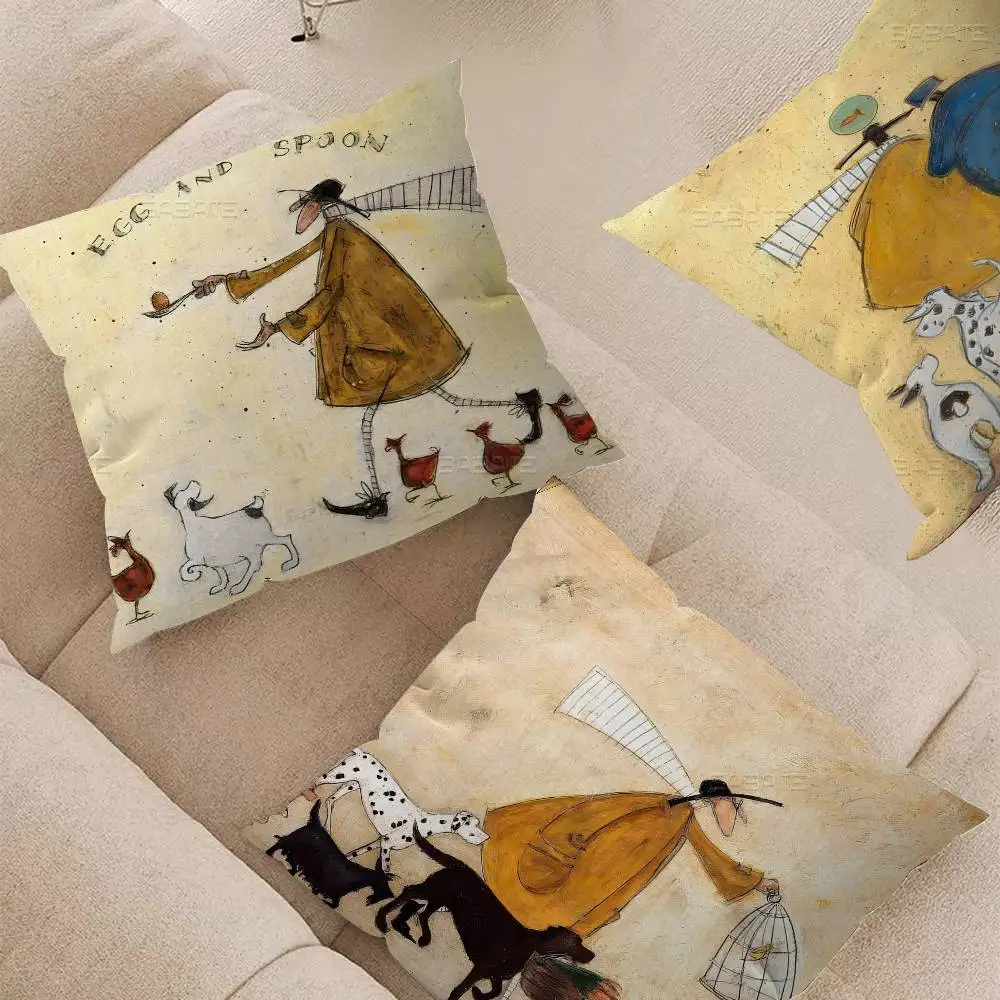 Artist Sam Toft Cushion Cover Polyester Sofa Cushions Decorative Throw Pillows Home Decoration Pillowcover