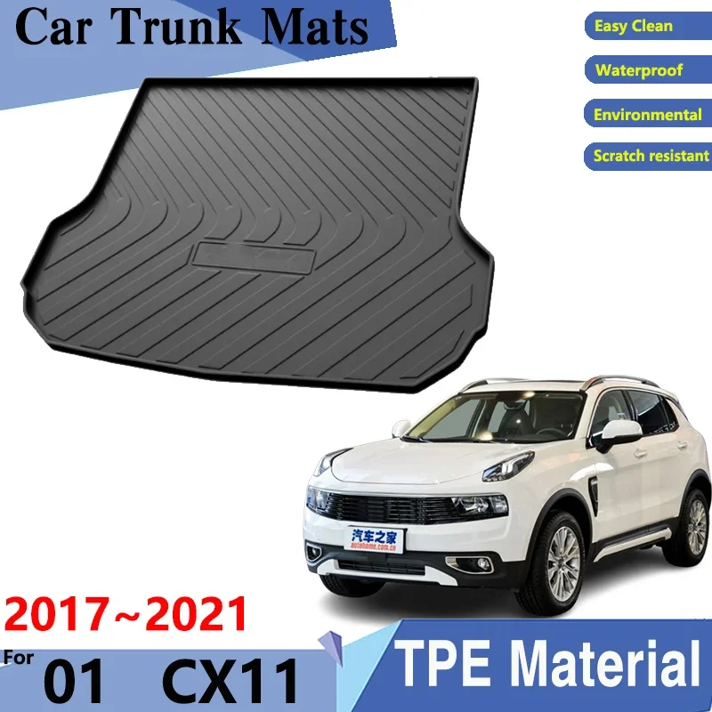 

Car Trunk Mats for Lynk & Co 01 Accessories CX11 2017 2018 2019 2020 2021 Auto Rear Cargo Tray Trunk Rear Pad Car Accessories