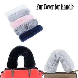 2024 New Arrivals 1 Pc Furry Fur Fastener Cover Straps for Bag Handle Women Shoulder Handbag Obag Accessories Winter Parts