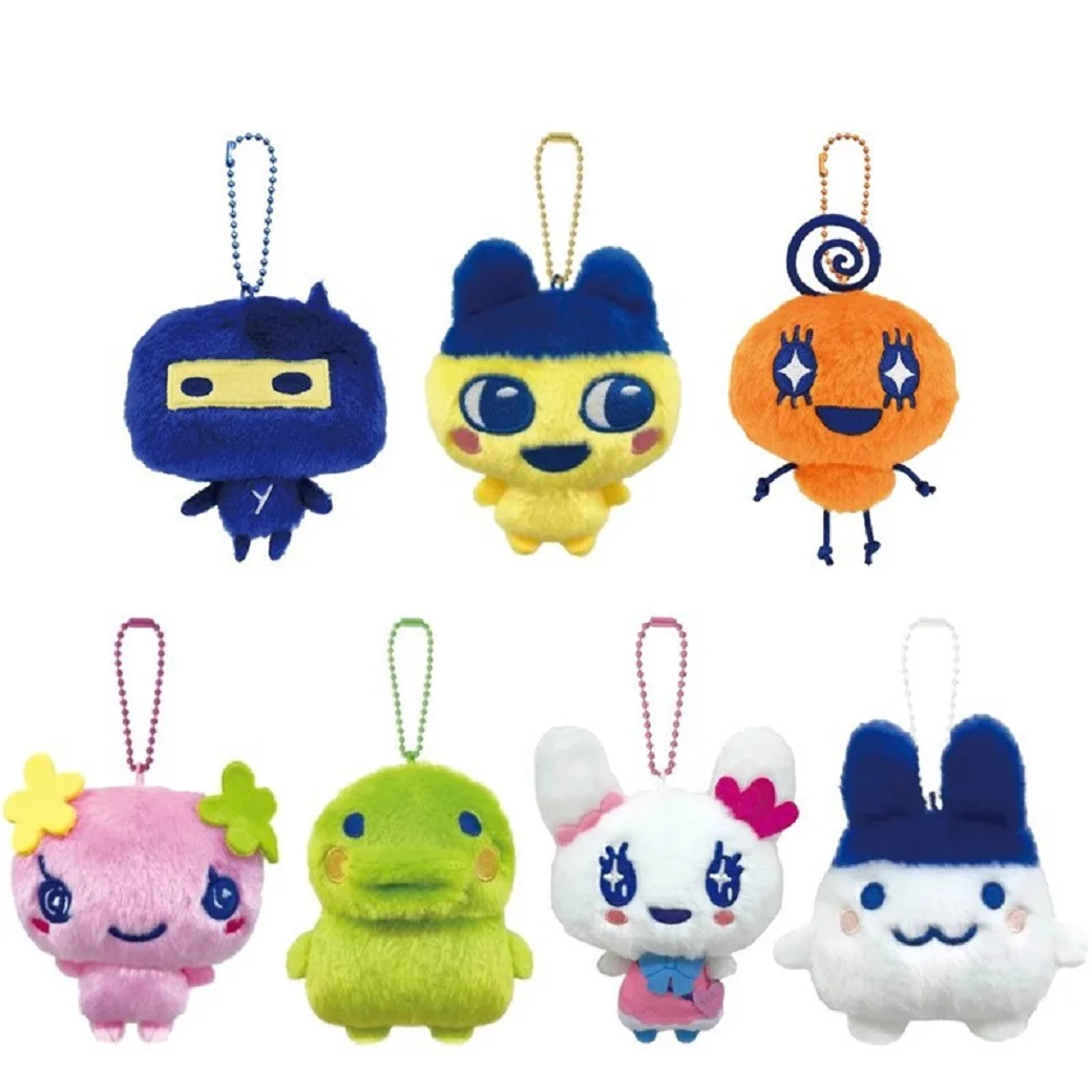 

New Tamagotchi Anime Mametchi Plush Doll Keychain Kawaii Mimitchi Bag Doll Pendant Kuchipachi Cartoon Doll Girly Heart Kid Gift
