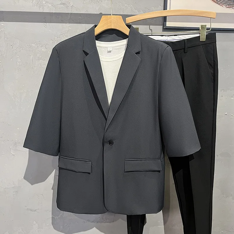 [single piece] dark gray suit