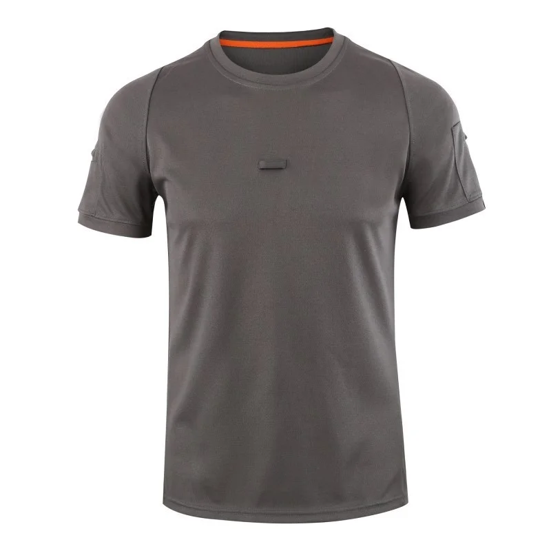 

Men Outdoor Hiking Riding Climbing Army Training Mesh Breathable Tactical T-shirt Male Summer Short Sleeve O-neck Pocket T Shirt