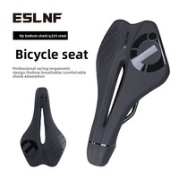 Bicycle Saddle PU Waterproof Hollow Breathable Mountain Road Bike Seat Anti-Slip Shock-Absorbing Sponge Cushion Riding Equipment