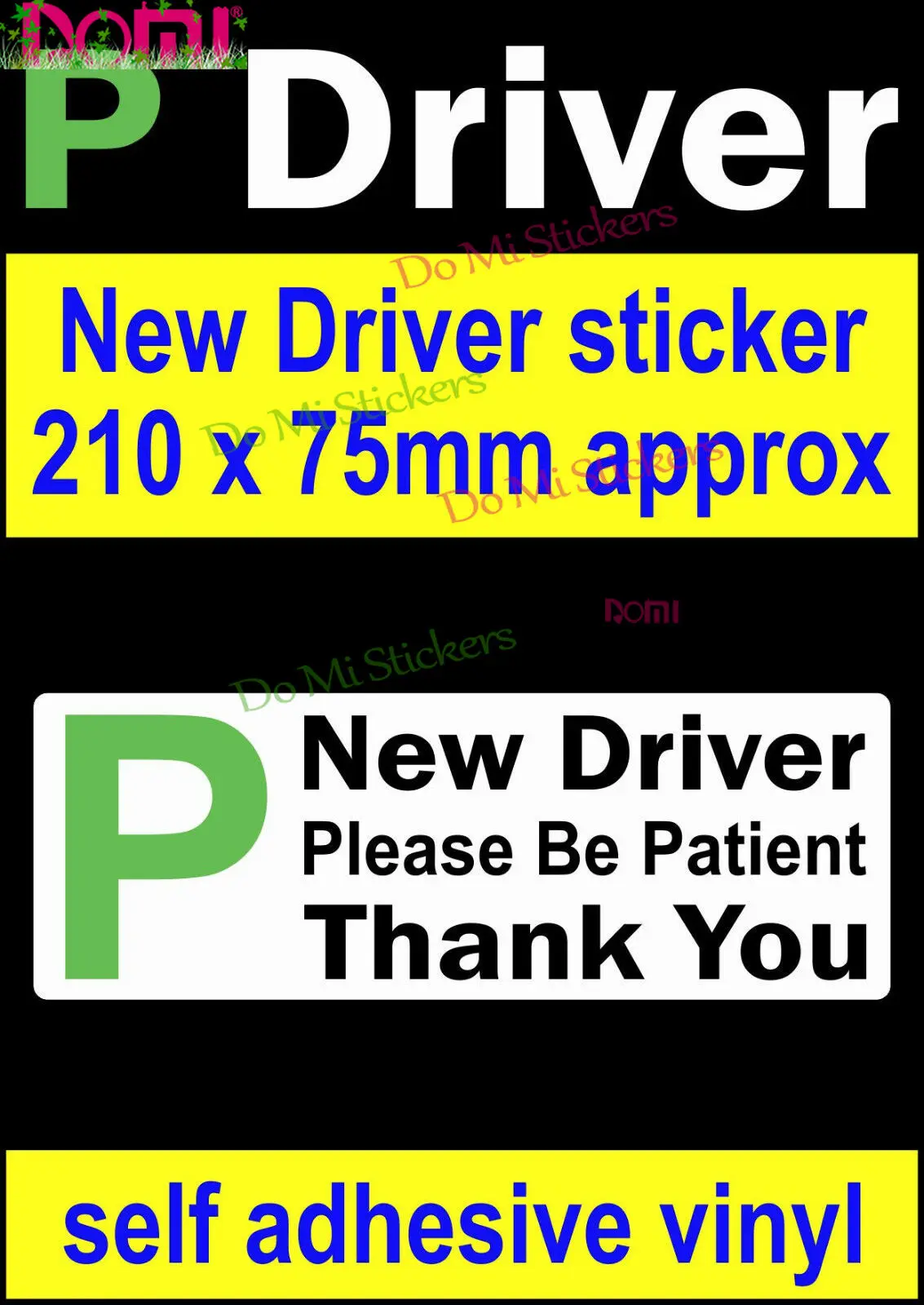 New Driver Please Keep Your Distance Be Patient Learner Decal L&P Plate Car Sticker Windshield Motocross Racing Trunk Wall Vinyl