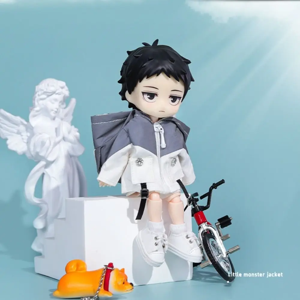 Accesorios para muñecas, ropa informal, chaqueta reflectante para muñecas, ropa deportiva decorativa, ropa Ob11, vestido fresco, abrigo para muñeca 1/12BJD