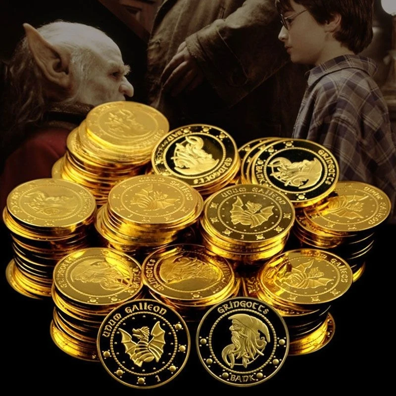 Harry Potter Gringotts Coins Set, Galleon Commemorative Coins Hogwarts Movie Peripherals for Cosplay Collection view 6