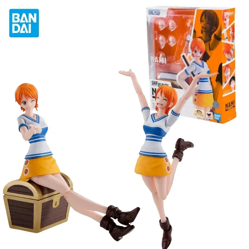 

In Stock Bandai Original S.H.Figuarts ONE PIECE NAMI -ROMANCE DAWN Model Anime Action Figure Toys Collection Ornaments Gifts