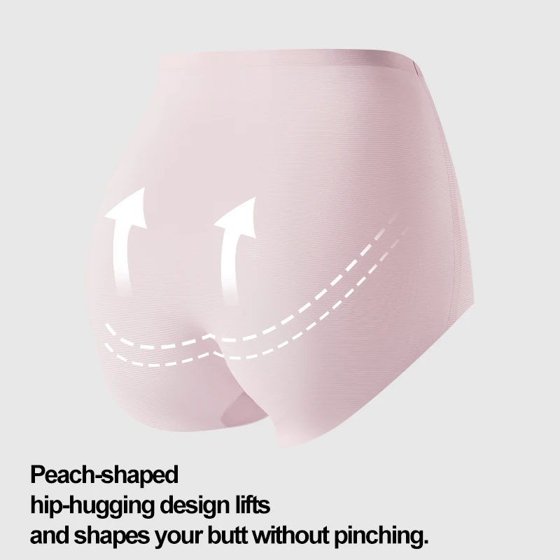 Gentle.Bear Women's Ice Silk Seamless High Waist Panties Breathable Ladies Briefs Elastic Soft Underwear 2025 NEW