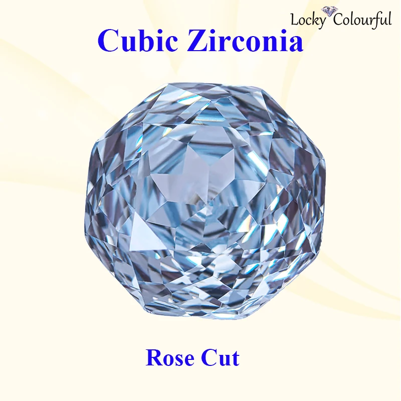 

Cubic Zirconia Rose Cut Grey Blue Color Charms Wholesale Bead for DIY Jewelry Making Earrings Bracelet Materials No Certificate