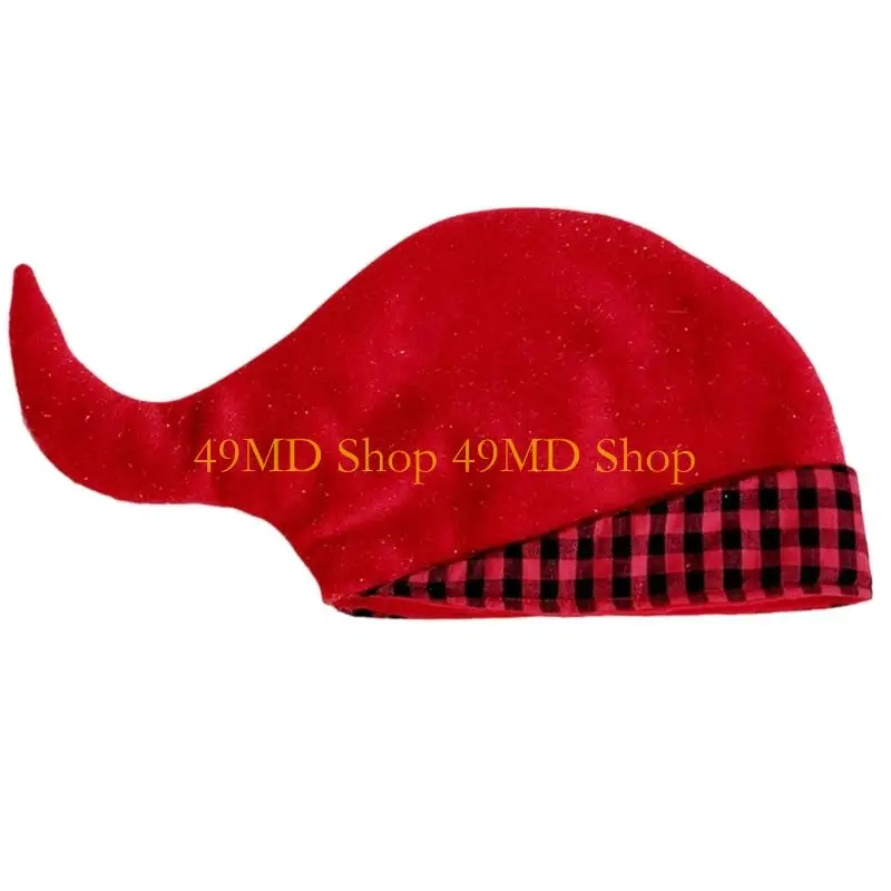 49MD Unisex Christmas Elf Hat Cheerful Hat Baggy Hat Leprechaun Autumn Winter