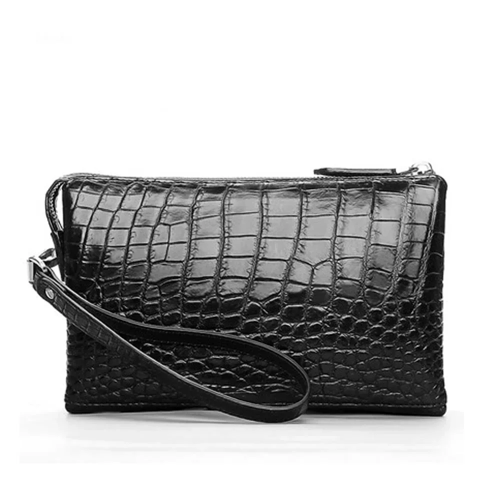 hanlante crocodile  handbags  male bag large capacity  crocodile Leather wallet  male  Hand bag men clutch bag