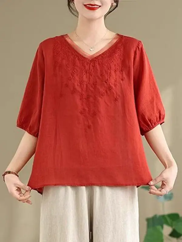 conjunto-de-roupa-de-verao-para-mulheres-de-meia-idade-e-idosas-2026-novo-tamanho-grande-emagrecedor-bordado-solto-de-algodao