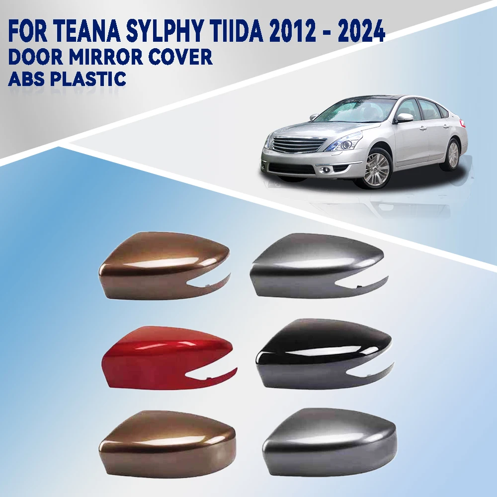 

For Teana Sylphy Tiida 2012 - 2024 Abs Silver Black White Gray Golden Car Door Mirror Cover Car Accessories External Decorate