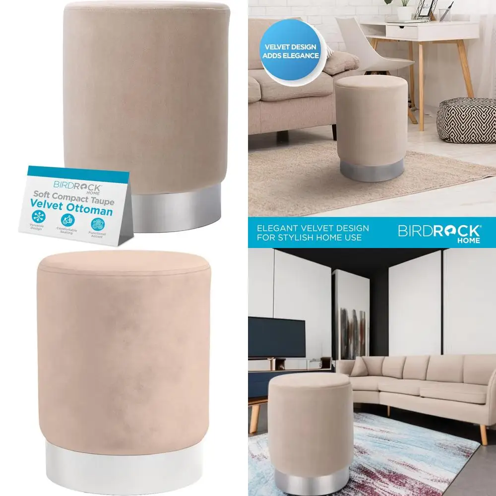 

Modern Padded Ottoman Foot Stool - Compact Design for Living Room and Bedroom - Ideal Footrest