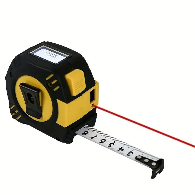 

1PC USB charging 2-in-1 laser rangefinder, 131ft/262ft, with 16ft tape measure, LCD display, multiple measurement modes and unit