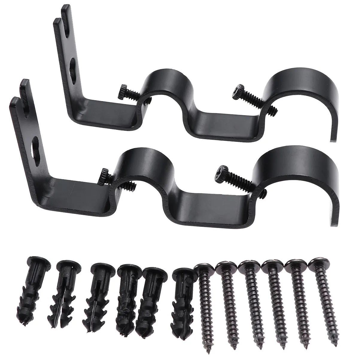 

2Pcs Premium Iron Curtain Holder Sturdy Easy Install Firm Hold Modern Vintage Style Home Decor Accessories
