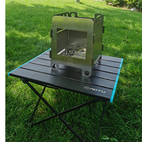 Large outdoor stainless steel wood stove, portable folding stove, barbecue camping wood gas stove, picnic picnic stove, stove
