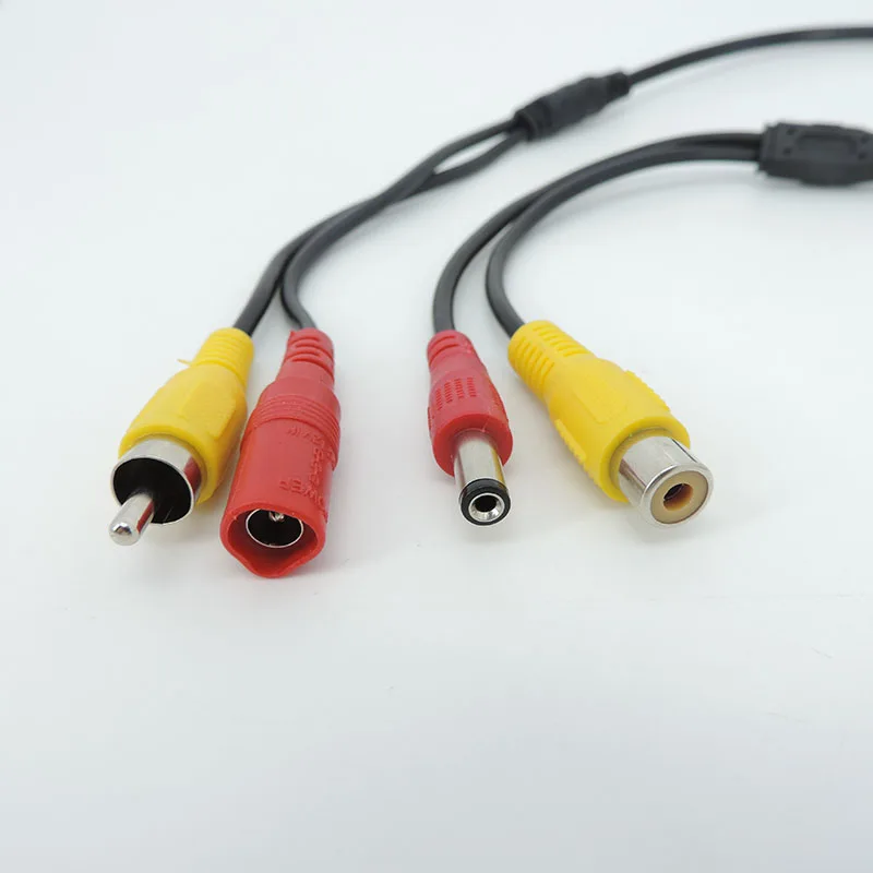 M12 Aviation Head 4Pin male female DC Plug RCA Connector Dual Coupler MALE FEMALE Extension Cable