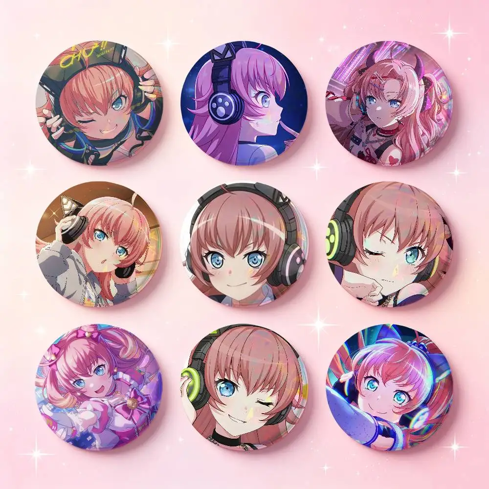 Tamade Chiyu BanG Dream Anime-Abzeichen, runde, kreative Anstecknadel, Brosche, Taschen-Deko-Accessoires, für Fans, zum Sammeln, als Geschenk für Freunde