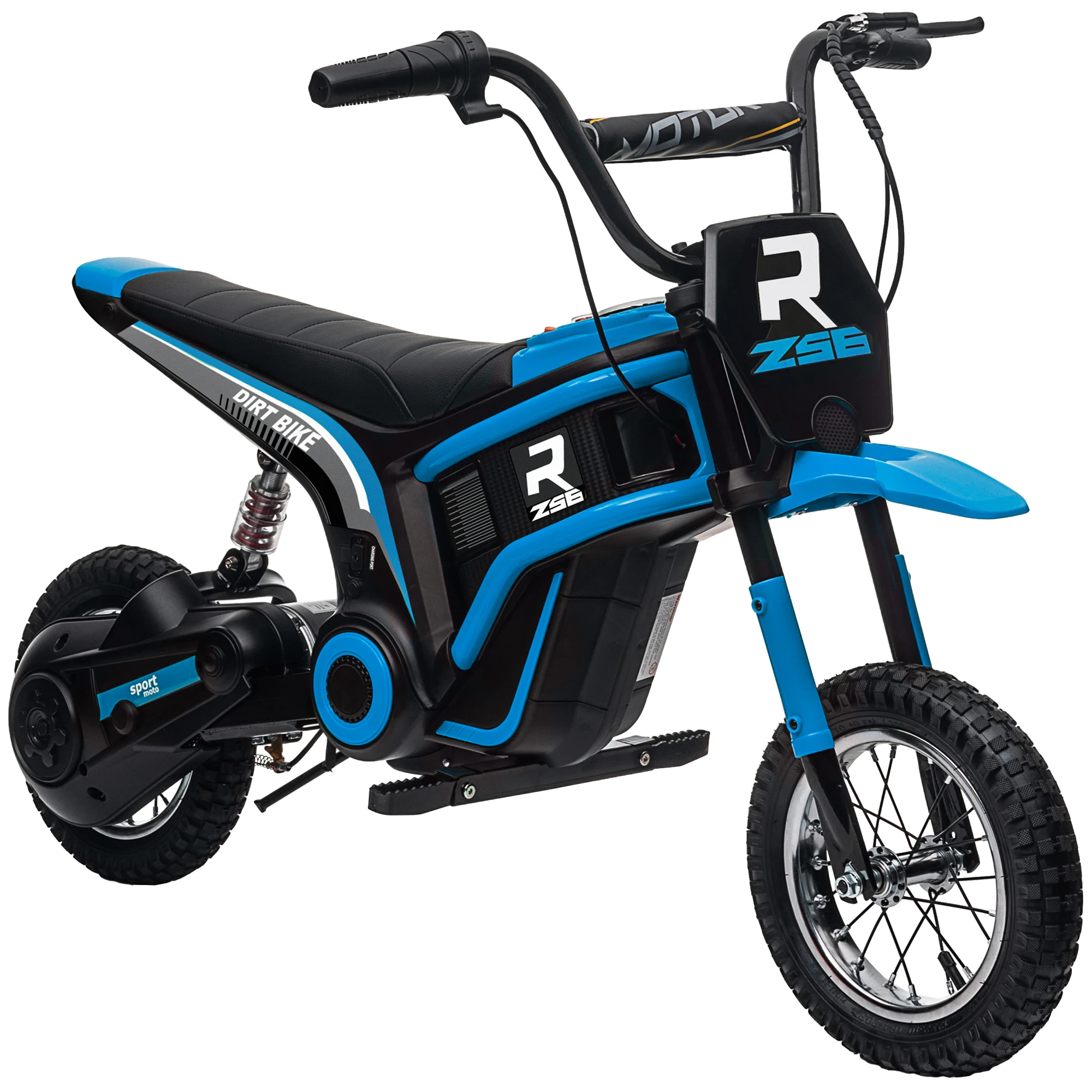 HOMCOM 24V Kids Electric Motorbike with Twist Grip Throttle, Music, Horn image 3