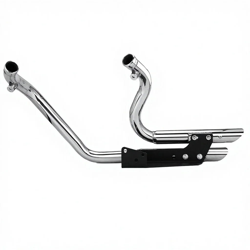 New Stainless Steel Slip-On Motorcycle Exhaust Muffler Pipe Full System Plastic Components Compatible HD 883/XL48/1200 2005-2018