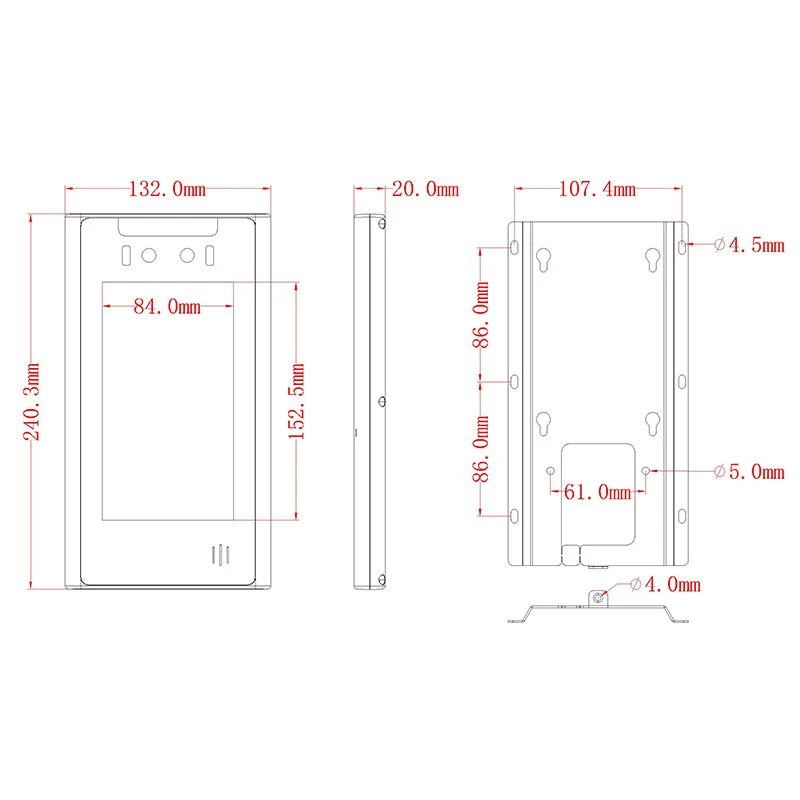 Biometric Access Control Door Control Access System With Touch Screen Face Time Attendance Machine Product