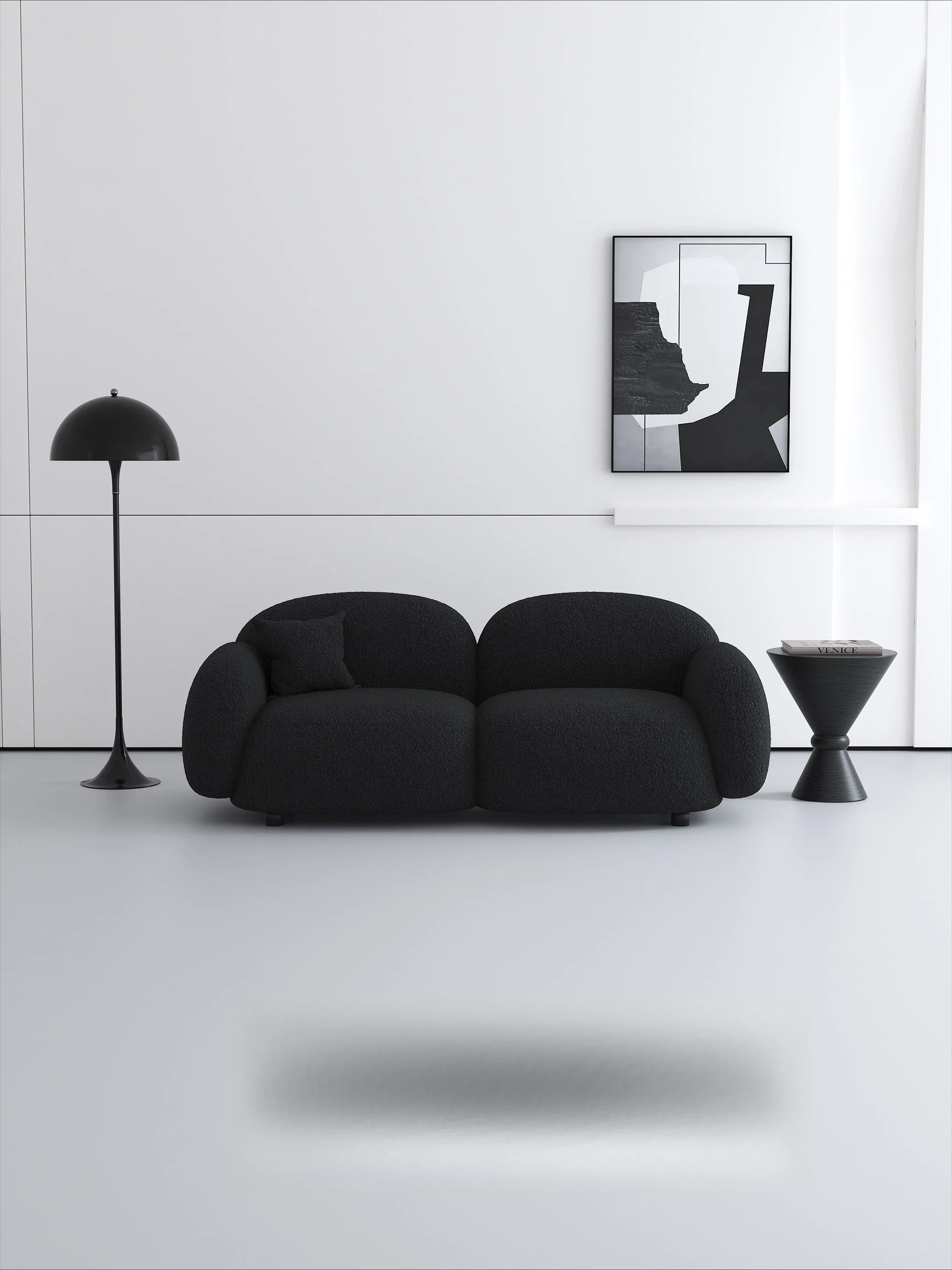 Double Fabric Sofa Minimalist Homestay Resting Area Reception