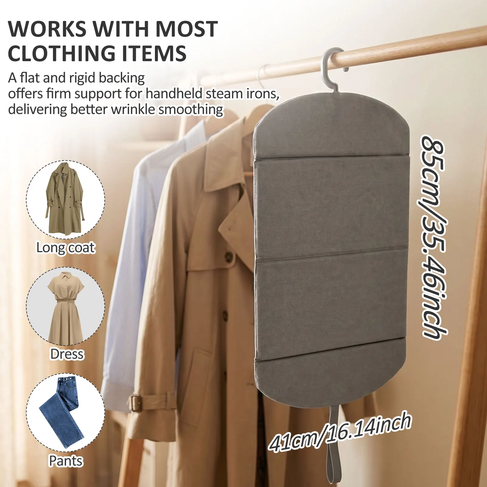 Foldable Steam Board Clothes Steaming Mat with Hanging Hook Portable Travel High Pressure Steaming Pad Ironing Board for Home