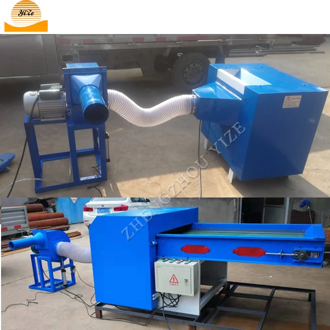 Automatic cotton yarn opener waste stuff filler recycling machine polyester fiber cotton opening pillow stuffing filling machine