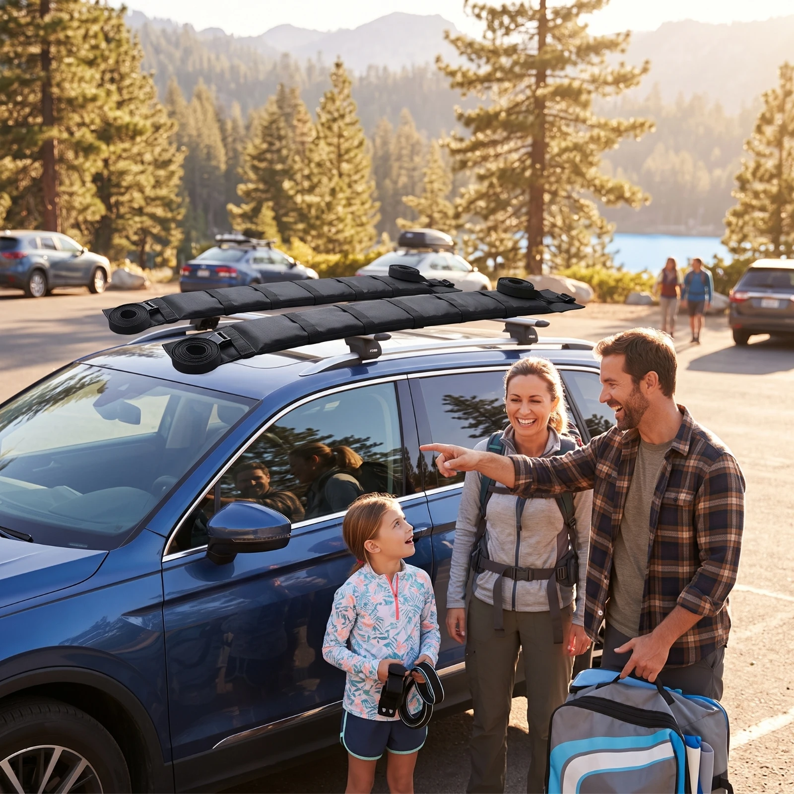 Soft Roof Rack Padded Paddle Board Rack Portable Long-Lasting for Paddleboarders, Road Trips