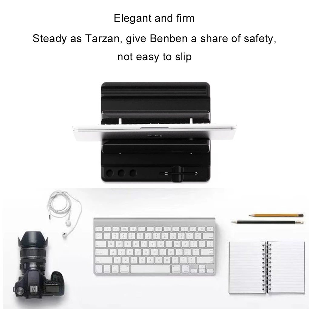 Vertical Laptop Stand for Desk,Dual Slots Plastic Laptop Holder with Space Saving Design,Laptop Stand Supports MacBook