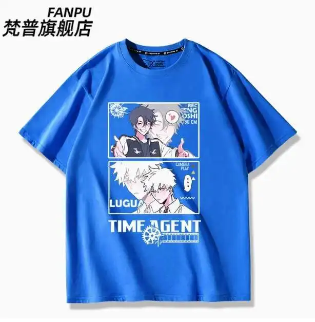 أنيمي K انقر تشنغ شياوشي لو قوانغ تي شيرتات قصيرة الاكمام الصيف تأثيري حلي طالب عادية فضفاض القمم أنيمي