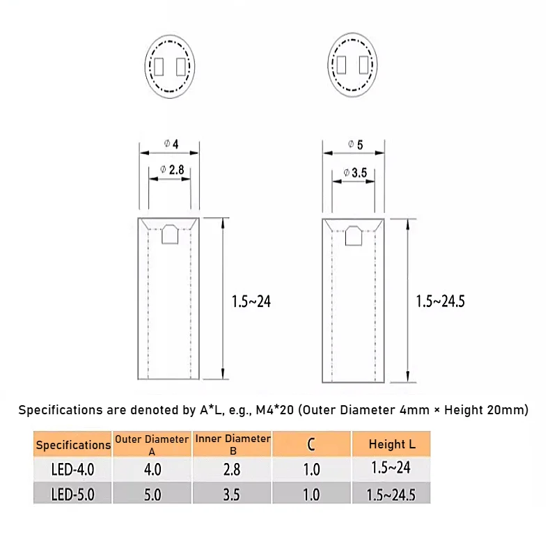 Diameter 4mm 5mm White Nylon LED Diode Holder Clip Bezel Socket Mount DIY Light Emitting Diode LED Spacer Lamp Post Lamps