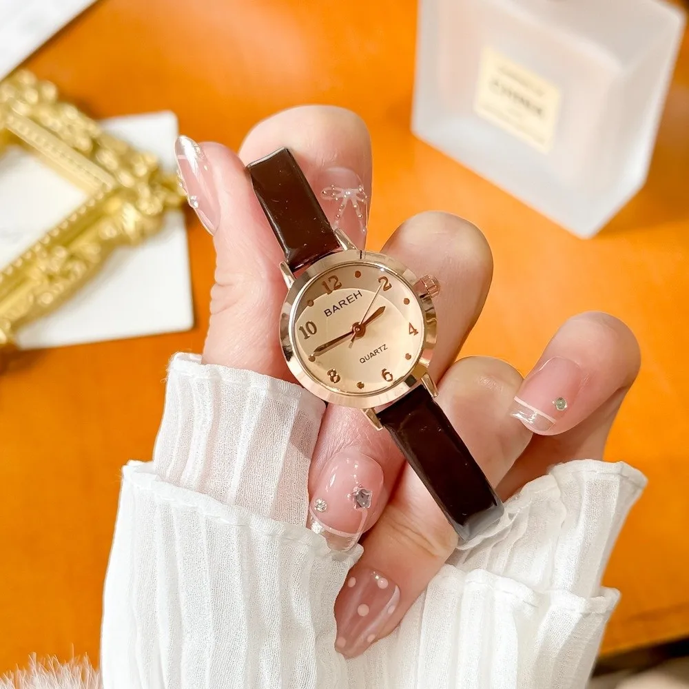 Fashion Leather Strap Watches for Women Circular Water Resistant Wrist Watches Elegant Precise Quartz Watch Female Gifts