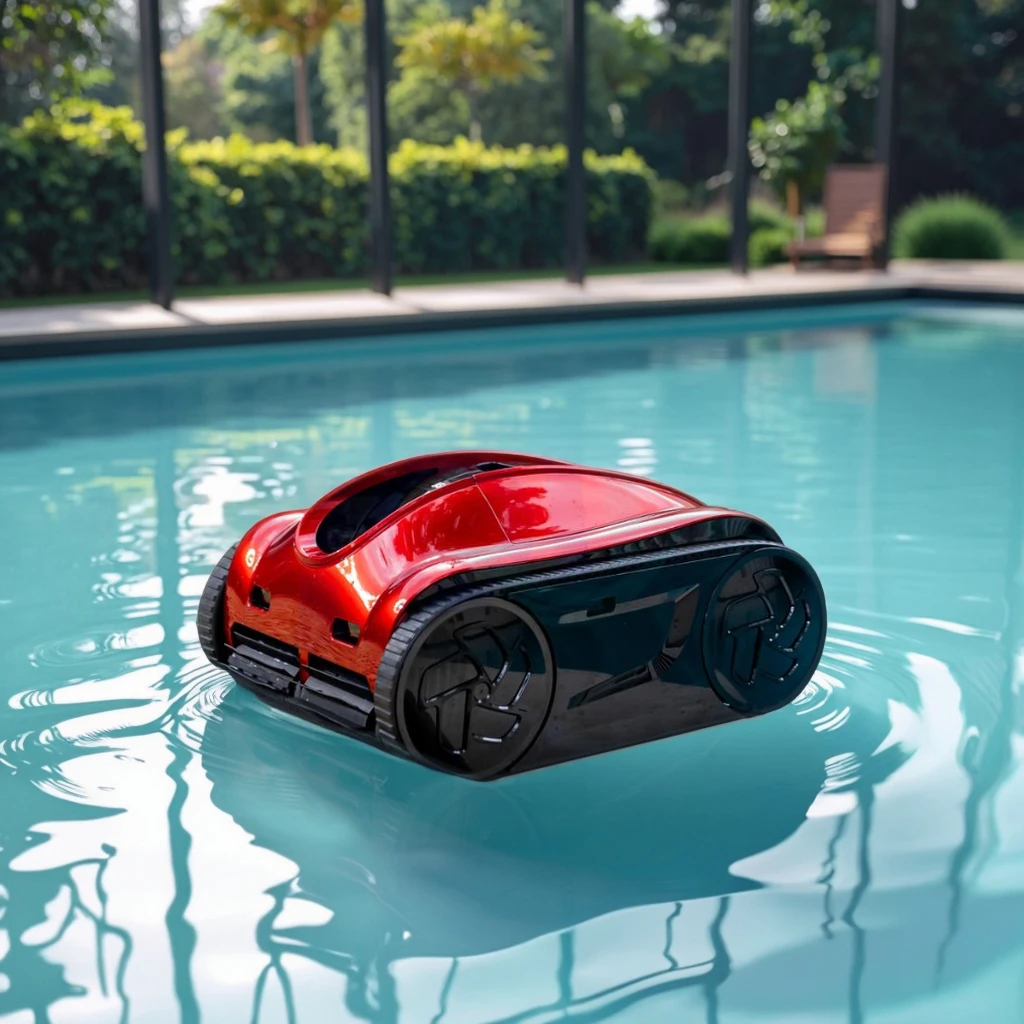 Cordless Rechargeable Electric Pool Vacuum Cleaner - Intelligent Wireless Automatic Pool Cleaning Robot for Public Pool Cleaning
