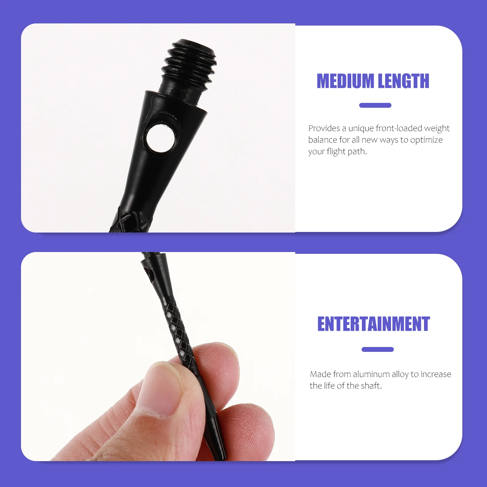 12 Uds. Ejes de aleación para moscas, tamaño de rosca estándar que se adaptan a la mayoría de los vuelos, duraderos para accesorios de dardos, accesorios para juegos de dardos