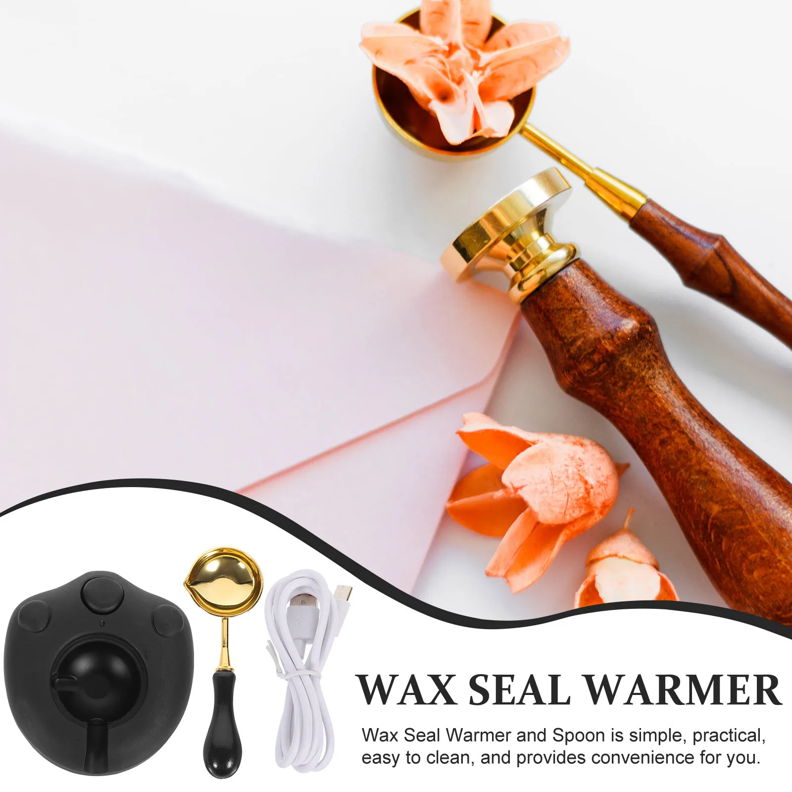 

1 set 1 Set Cat Paw Wax Melter Tool Kit Sealing Wax Warmer Spoon Household Reusable Stove For Diy Craft Melting Supplies