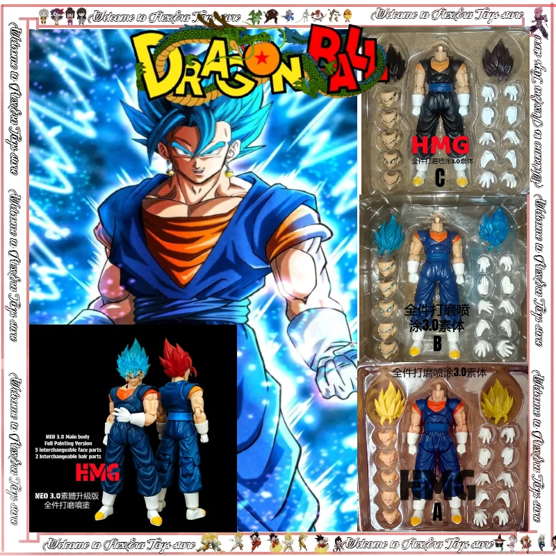 

【HMG×Neo】 Dragon Ball Vegito Anime Action Figures Super Saiyan Vegetto SHF 1/12 Scale Figurine Pvc Statue Model Toys Gift