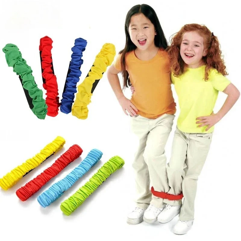 

Children Two People Three-legged Ropes Tied To Foot Running Race Sports Game Outdoor Toys Kid Cooperation Training