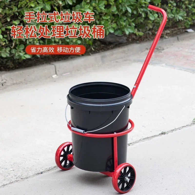 Water Bucket Push Cart , Household Elderly Kitchen Garbage Handcart Shed Harvester Push Car