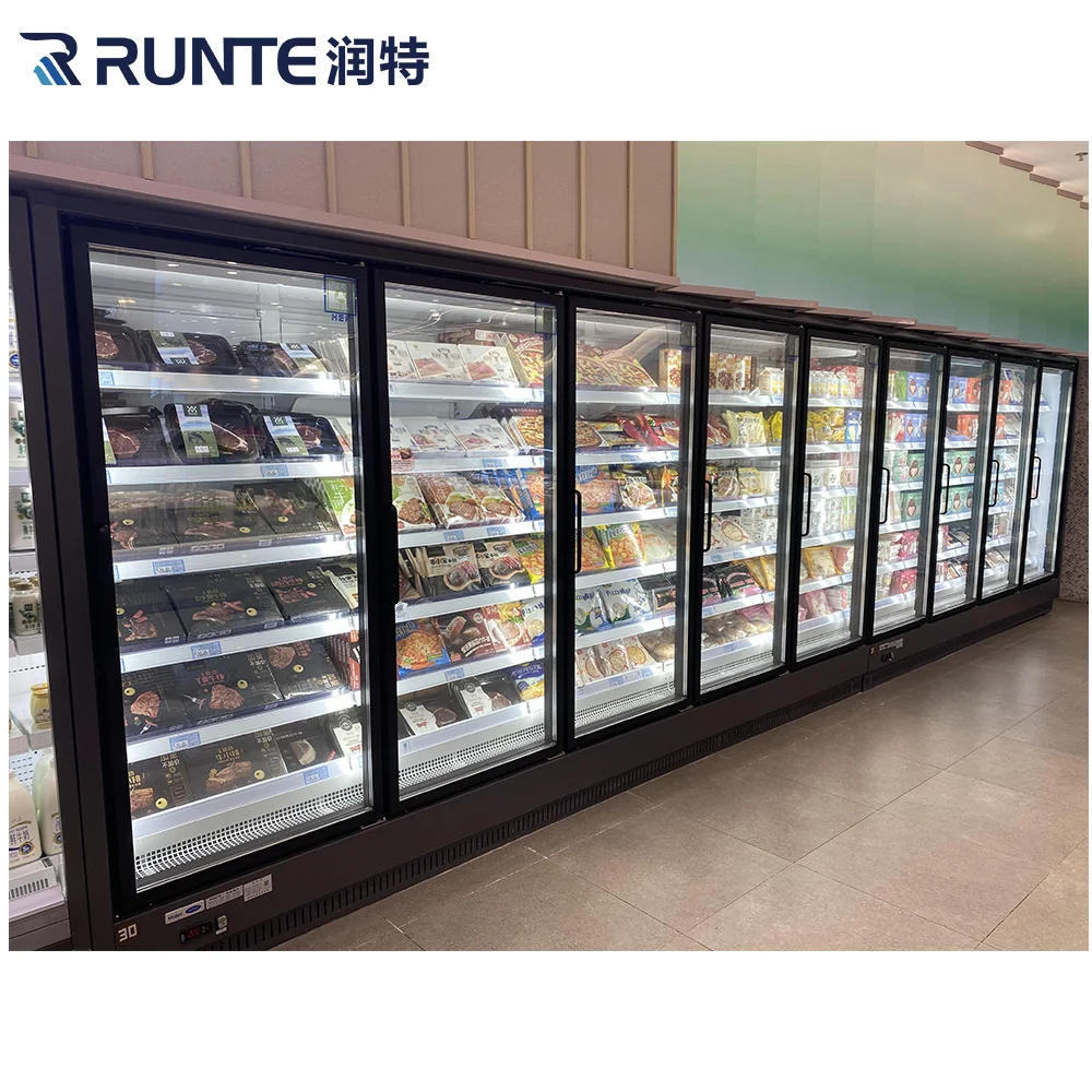 

Commercial Food Freshness Display Cabinet / Curved Glass Freshness Display Cabinet / Stainless Steel Freshness Cabinet With Mult