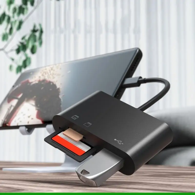 U55C High Speed USB Micro B TF Flash Card Reader 5 в 1 OTG Hub Type C Adapter для Android Phone Computer