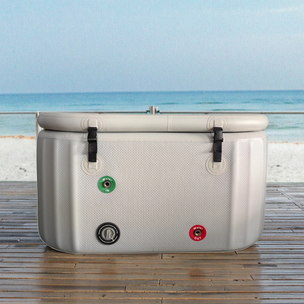 

LN SPORTS 2024 Portable Athletes Recovery Ice Water Bath PVC Inflatable Ice Bath Tub Adults Portable Cold Plunge Bathtubs