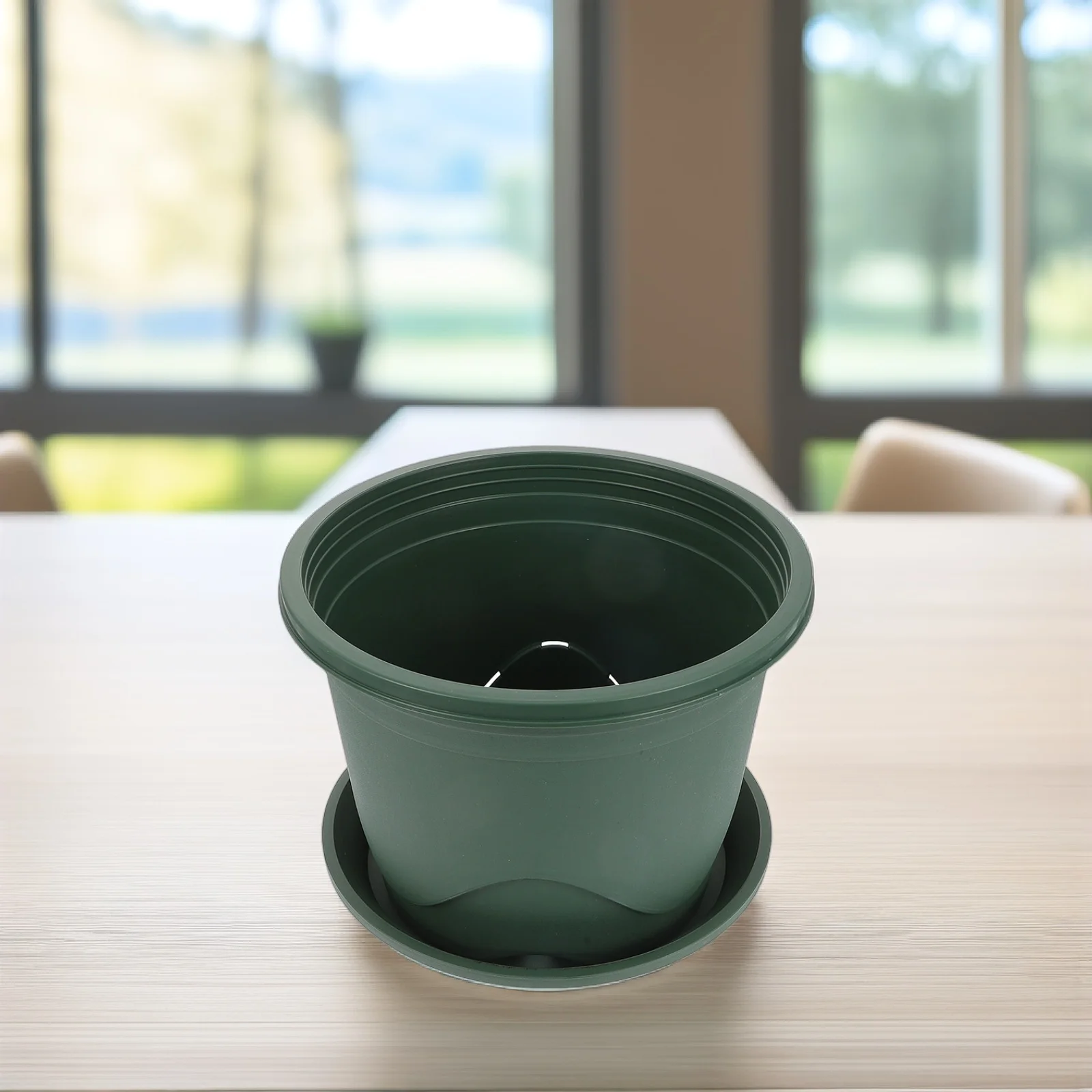 

4Sets Root Control Flowerpots Premium Plastic Plant Holders Indoor Outdoor Plant Containers Plastic Flower Pots with Tray